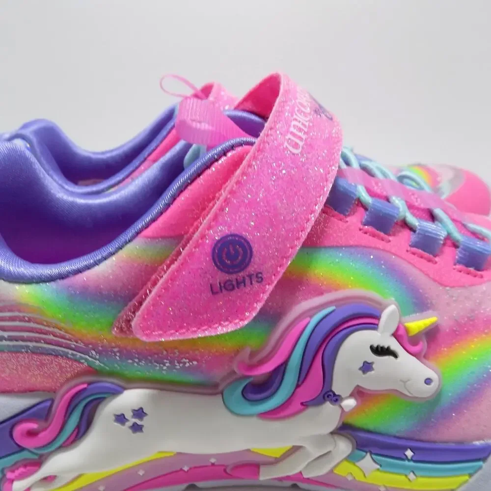 Skechers Unicorn Chaser Light-Up Girls Sneaker - Kids Size 3